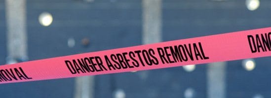 asbestos removal caution tape