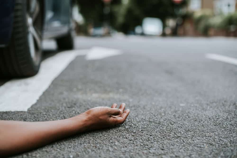 injured pedestrian on ground