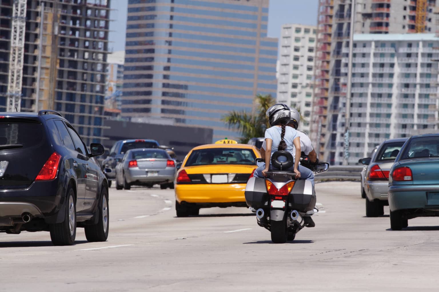 where do most motorcycle accidents occur in california